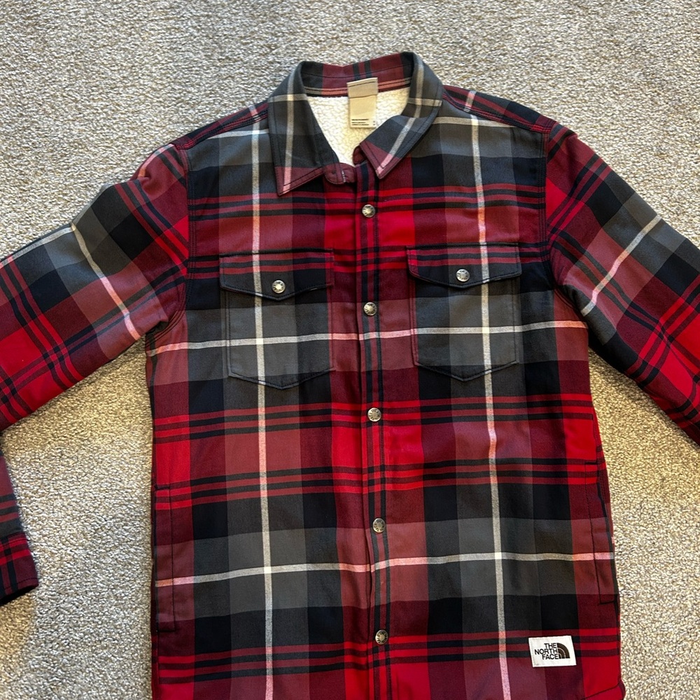 The North Face Red and Black Plaid Shirt